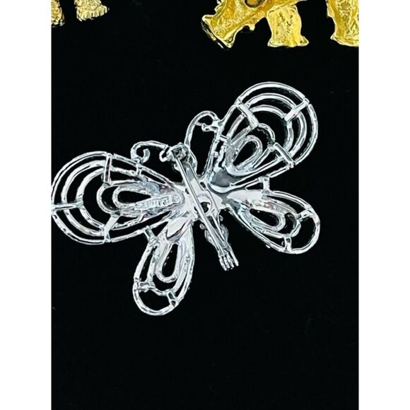 7 animal brooches and pendants 2 bears, 2 owls, elephant, butterfly and dolphins - Picture 7 of 8